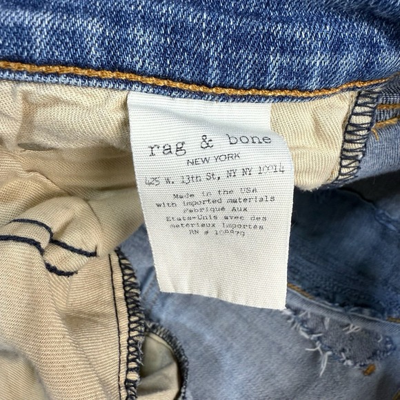 Rag & Bone Women's Jeans Size 27 Blue Surf Skinny Mid Rise Stretch Made in USA - Picture 4 of 16